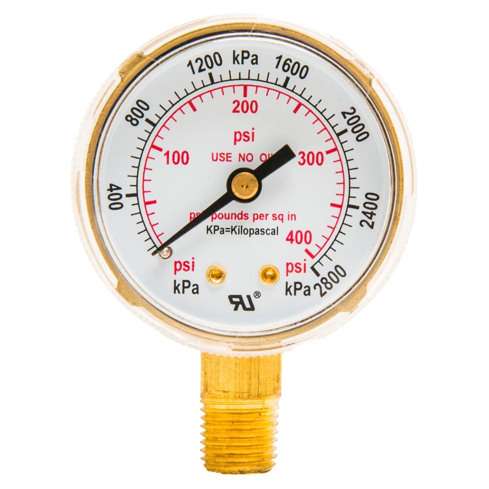 87728 Regulator Gauge, 2 in, 0-400